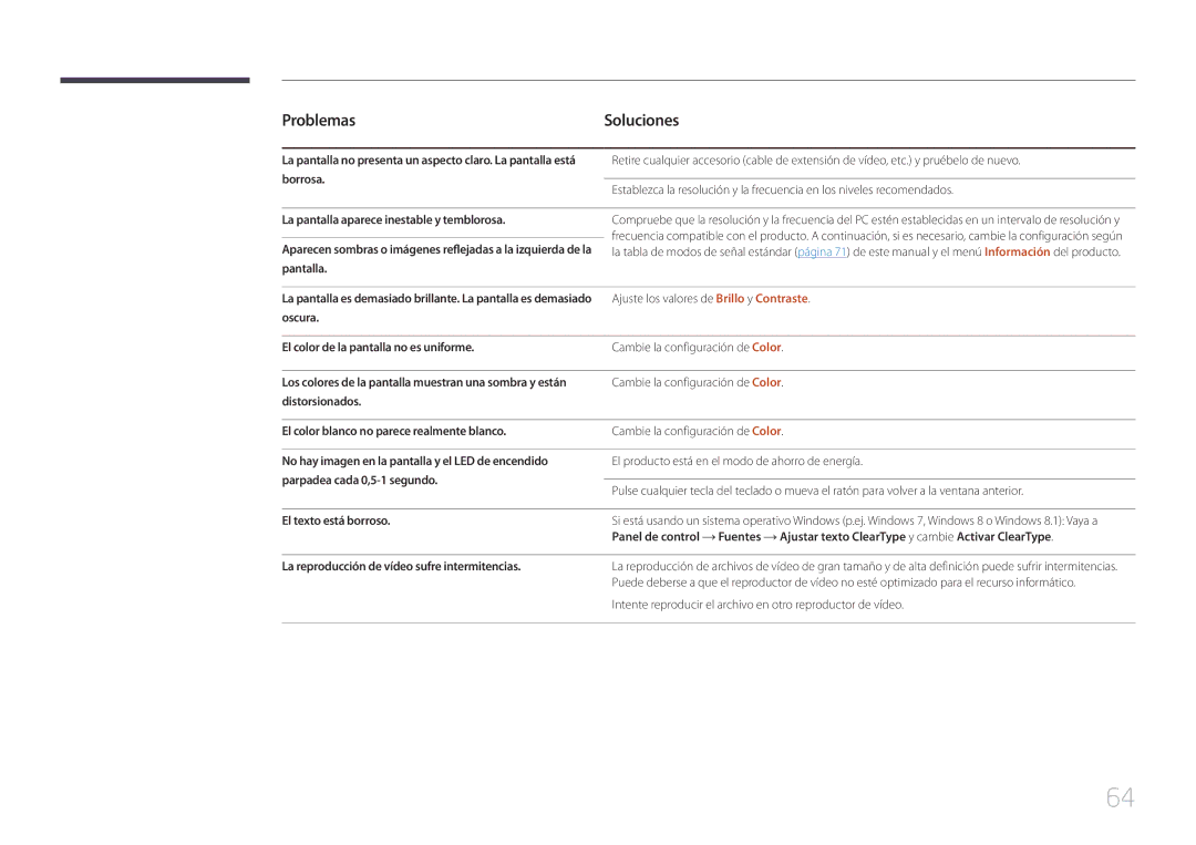 Samsung LS22E65UDS/EN, LS27E65KCS/EN manual Ajuste los valores de Brillo y Contraste, Cambie la configuración de Color 