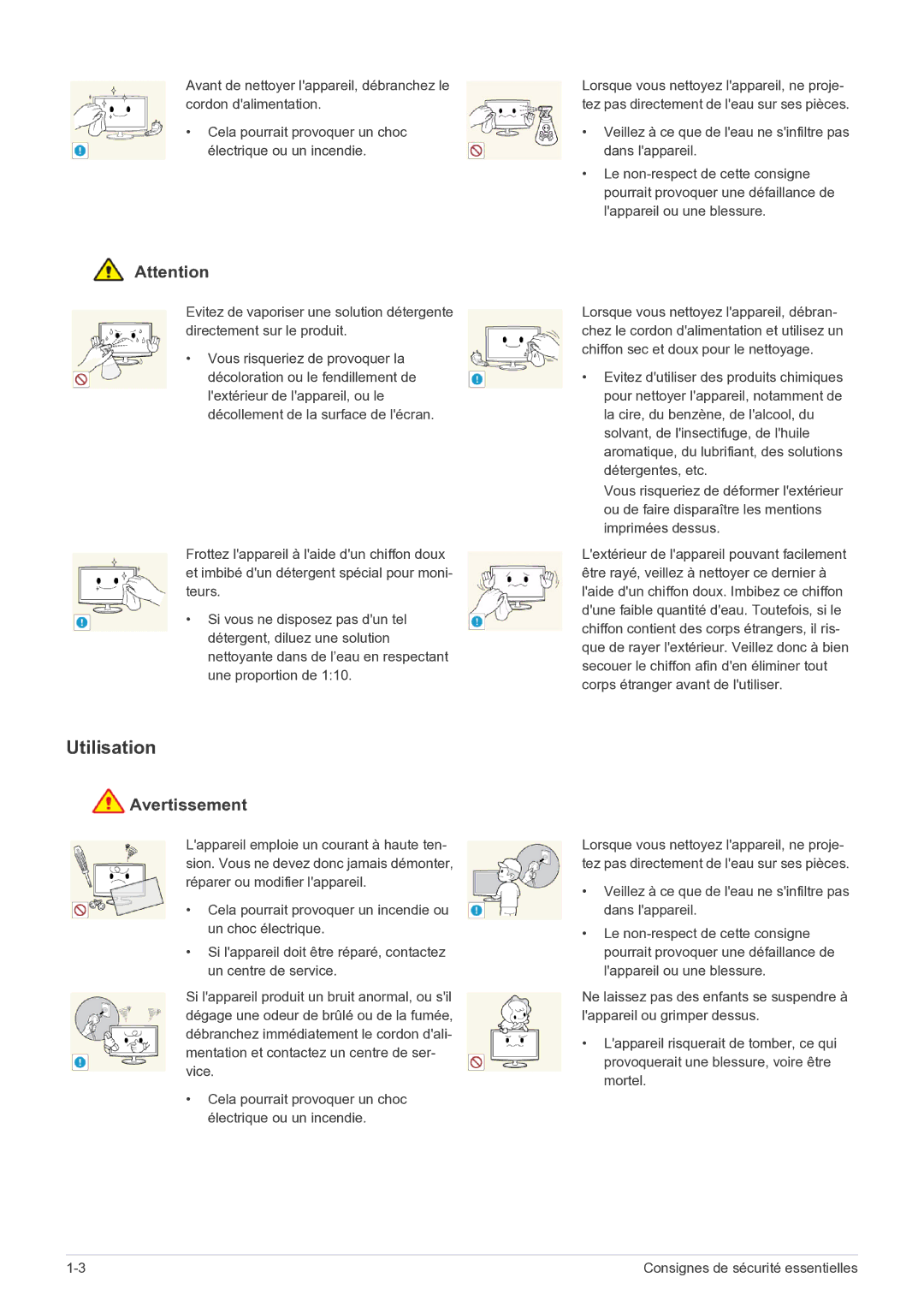 Samsung LS27EFHKUF/EN manual Utilisation 