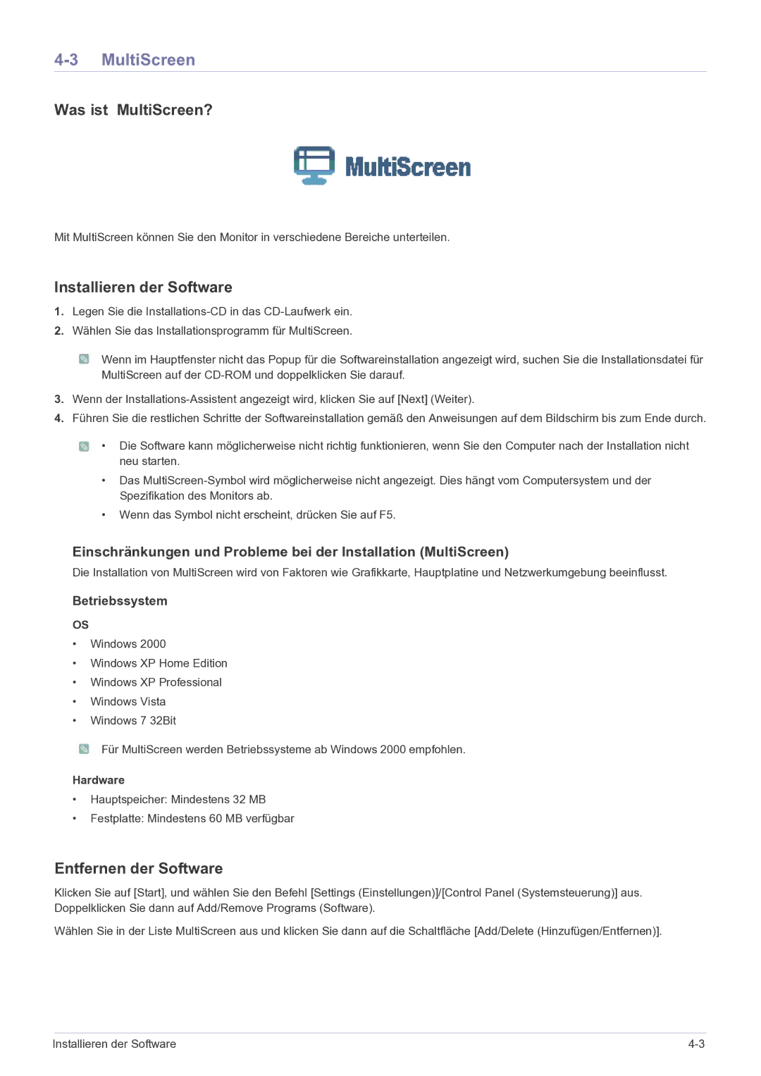 Samsung LS27EFHKUF/EN manual Was ist MultiScreen? 