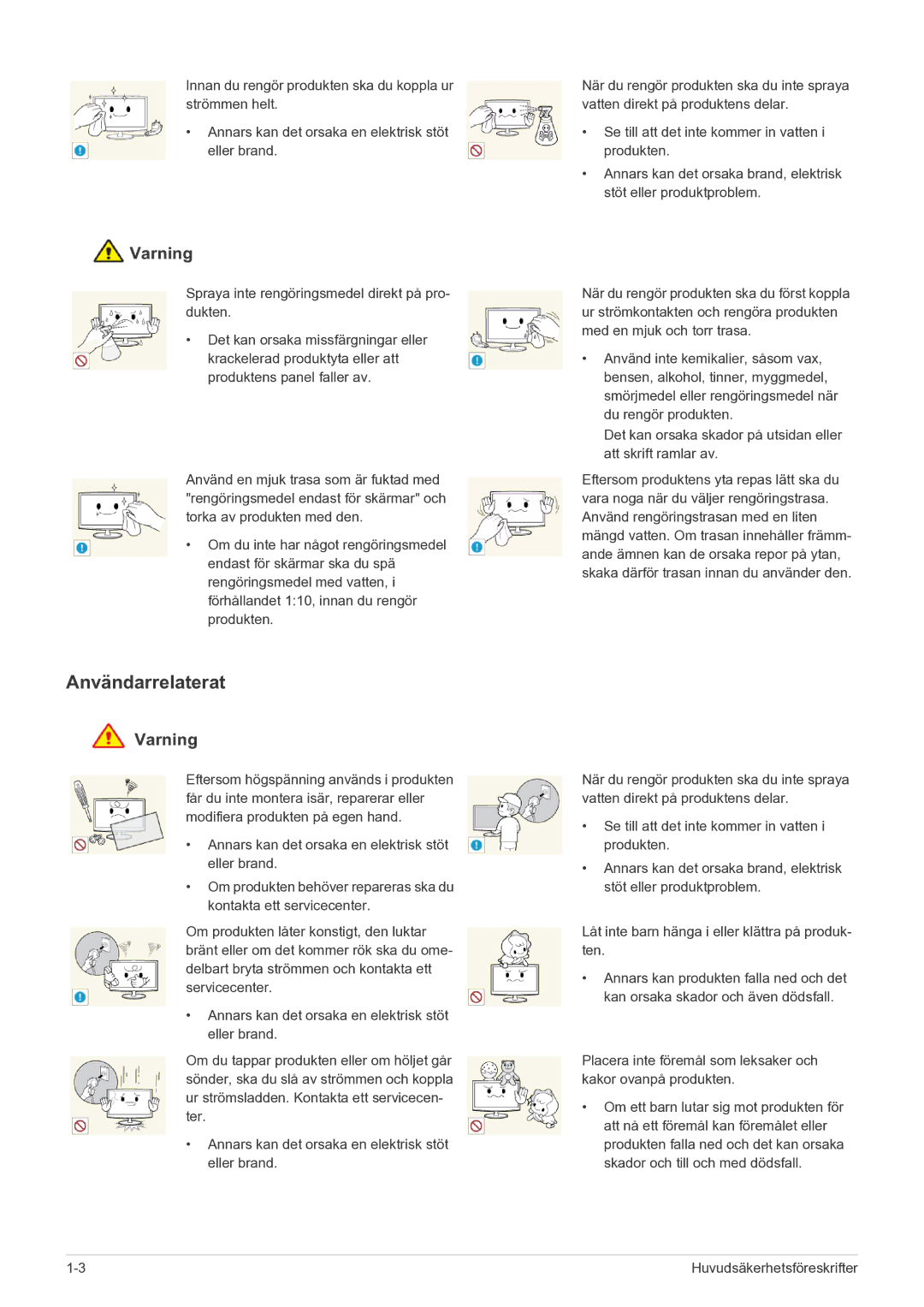 Samsung LS27EFHKUF/EN manual Användarrelaterat 