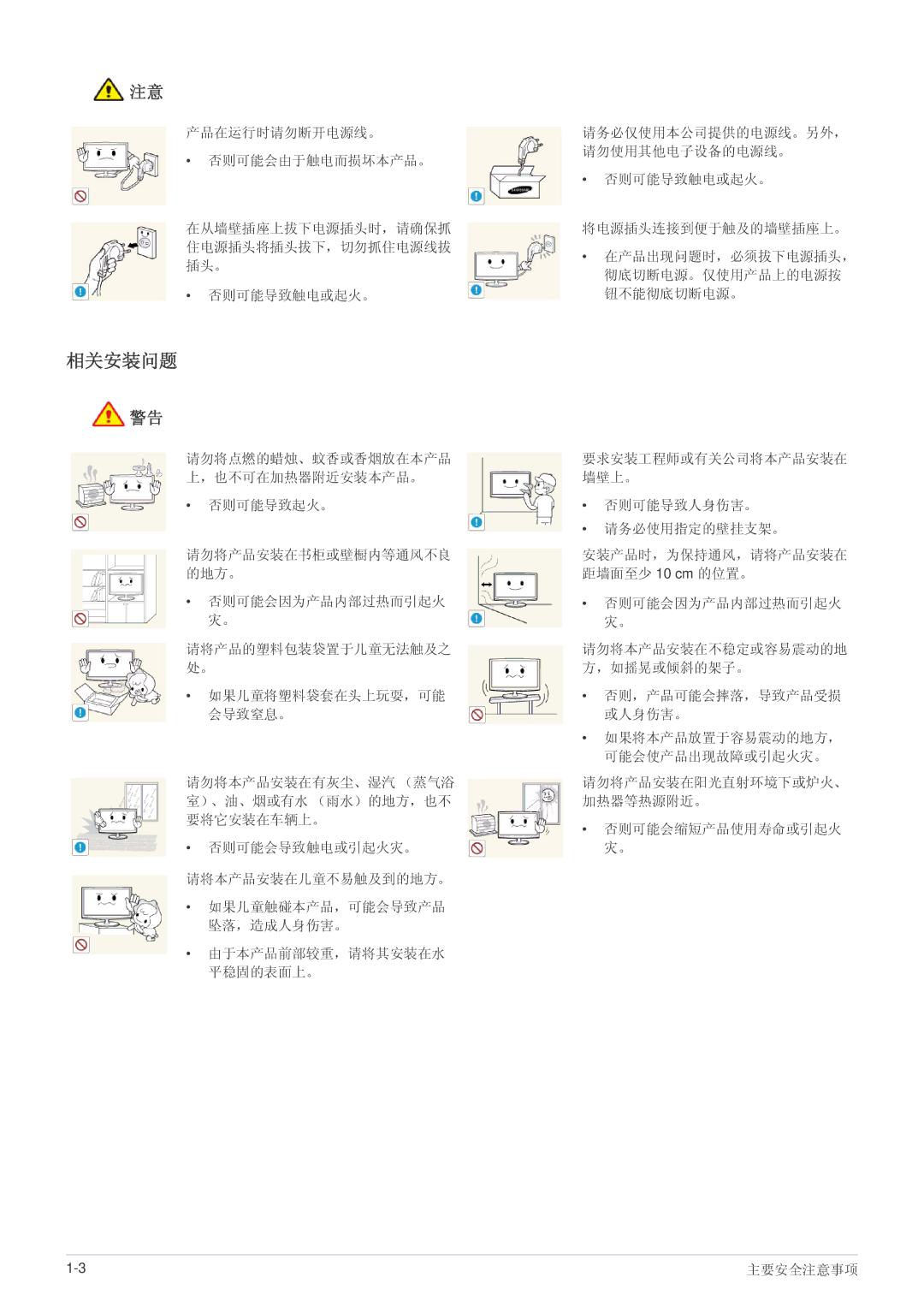 Samsung LS27EFHKUF/EN manual 相关安装问题 