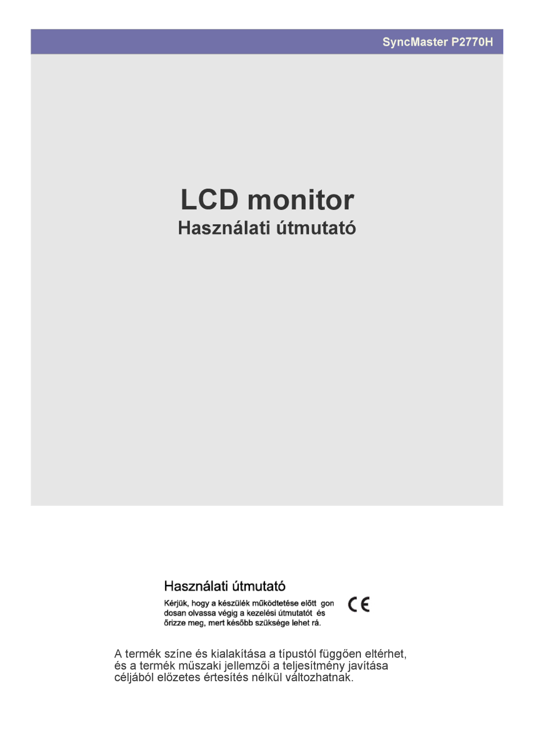 Samsung LS27EFHKUV/EN manual Ecran LCD 