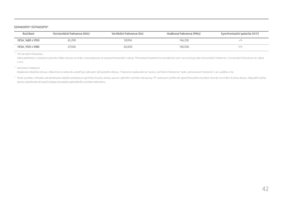 Samsung LS27H650FDUXEN manual 65,290 59,954 146,250 