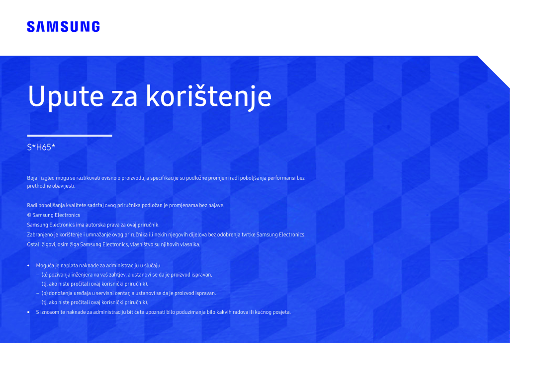 Samsung LS27H650FDUXEN manual Upute za korištenje 