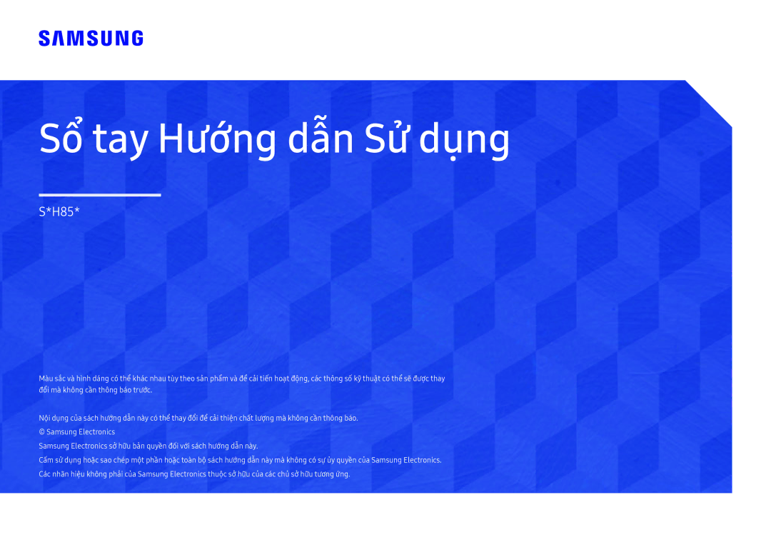 Samsung LS27H850QFEXXV manual Sổ tay Hướng dẫn Sử dụng 