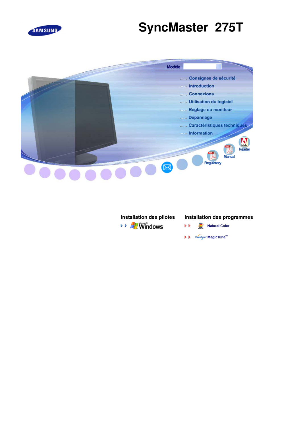 Samsung LS27HUBCBS/EDC, LS27HUBCB/EDC manual SyncMaster 275T 