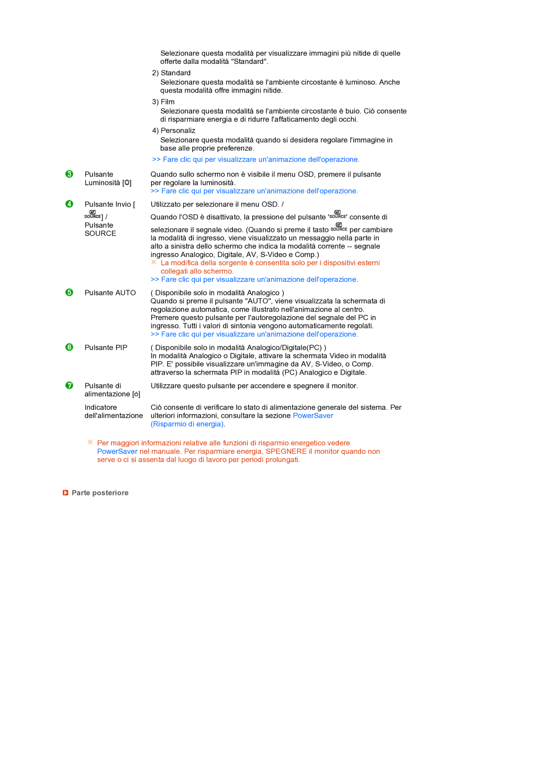 Samsung LS27HUBCBS/EDC, LS27HUBCB/EDC manual Source, Parte posteriore 