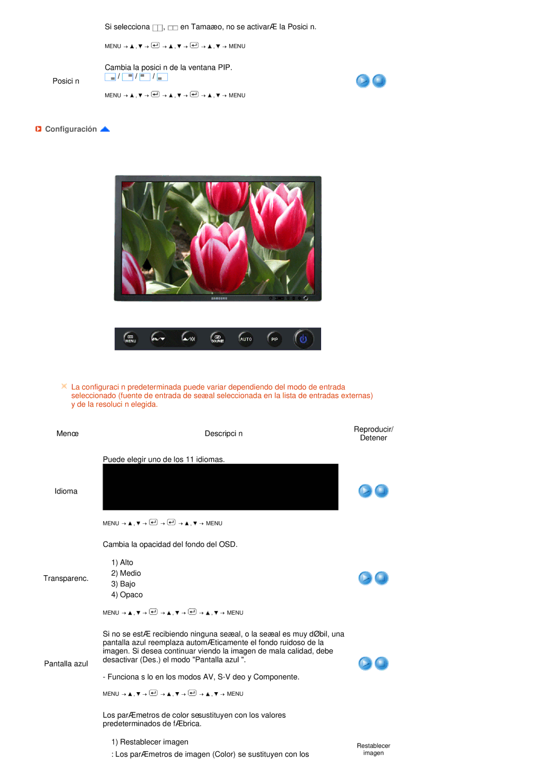 Samsung LS27HUBCBS/EDC, LS27HUBCB/EDC manual Configuración 