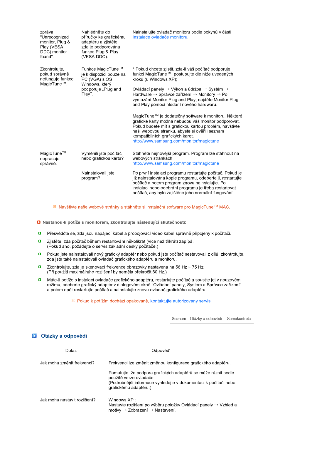 Samsung LS27HUBCBS/EDC, LS27HUBCB/EDC manual Otázky a odpovědi, Vesa DDC 