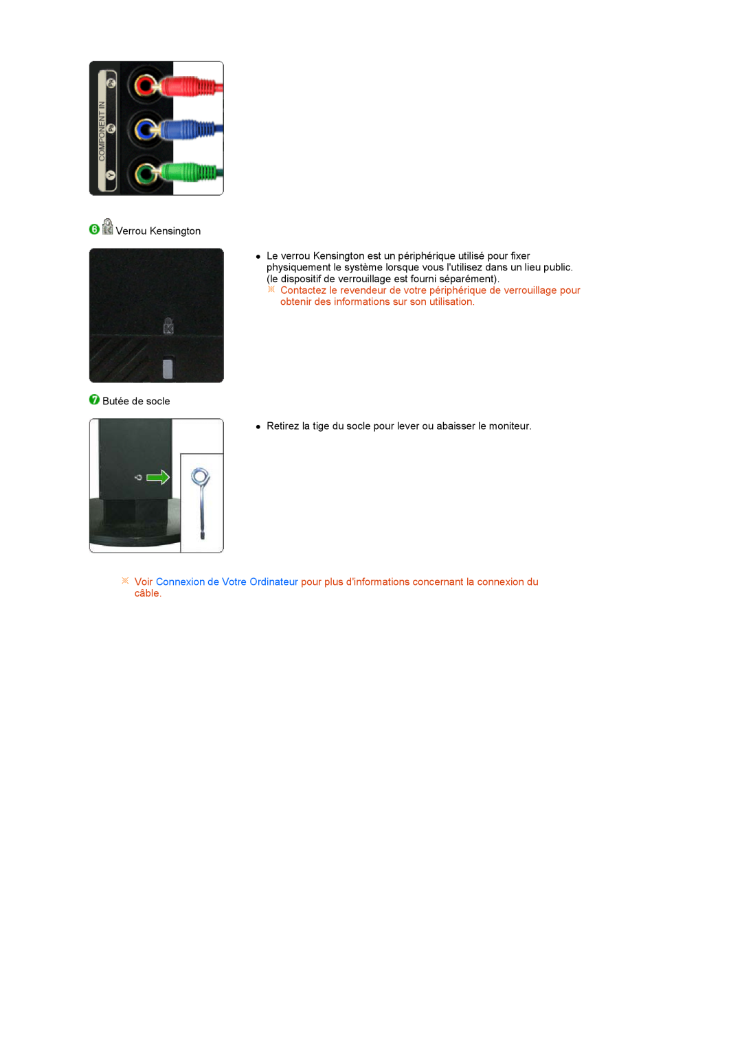 Samsung LS27HUBCBS/EDC, LS27HUBCB/EDC manual Verrou Kensington 