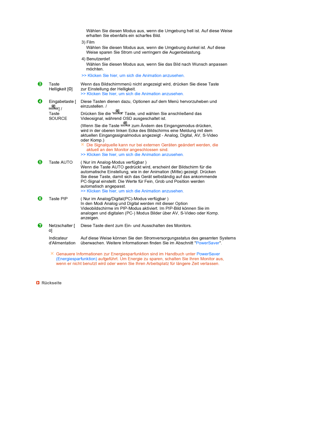 Samsung LS27HUBCB/EDC manual Source, Rückseite 