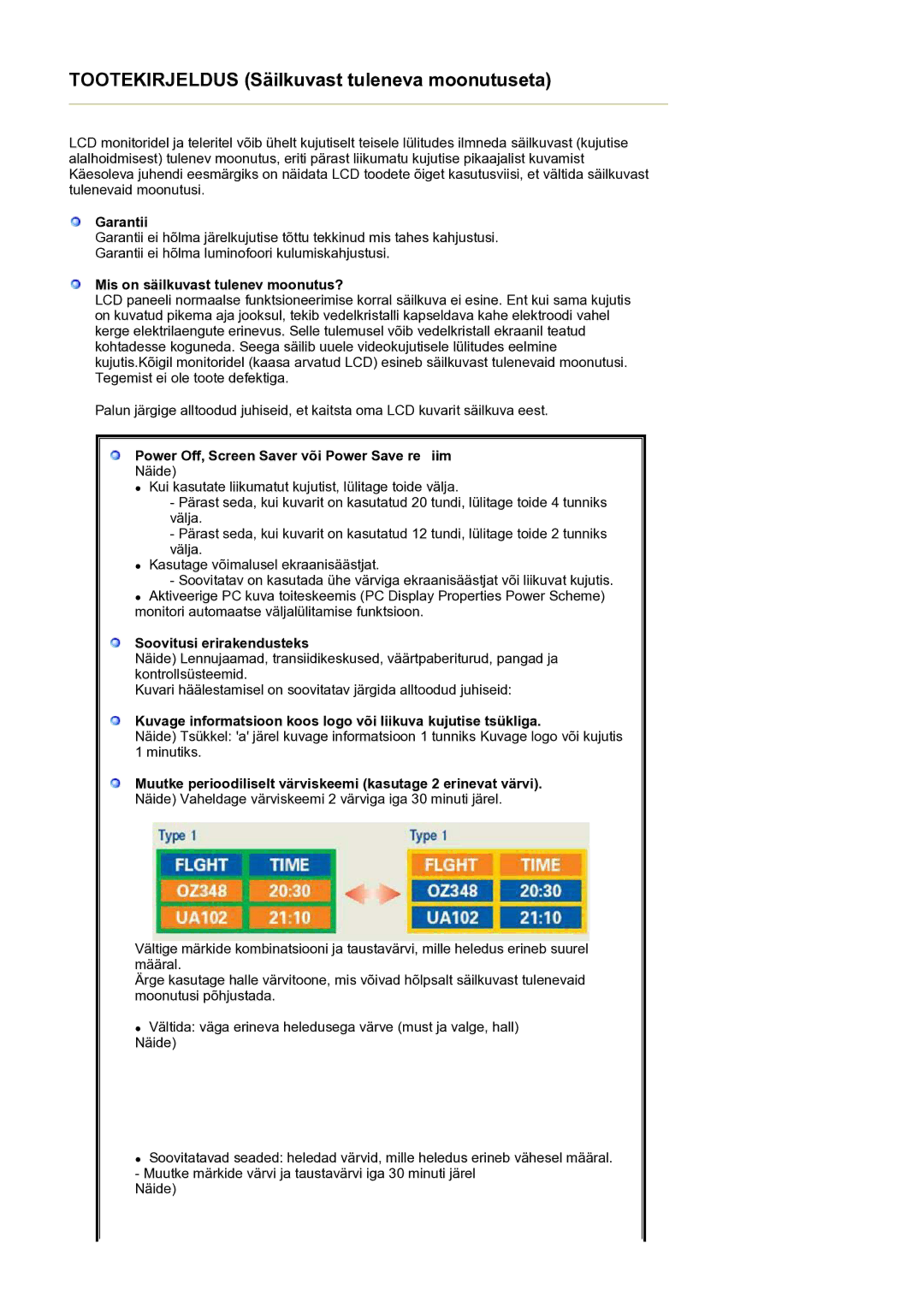 Samsung LS27HUBCB/EDC manual Tootekirjeldus Säilkuvast tuleneva moonutuseta 