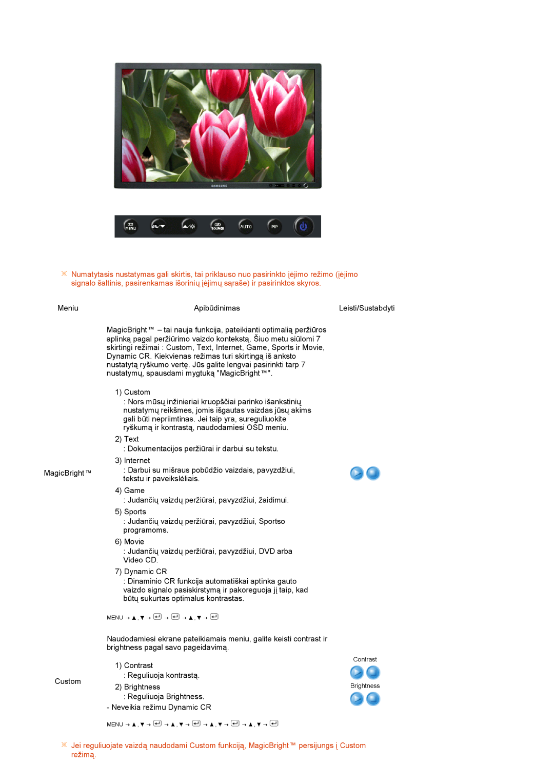 Samsung LS27HUBCB/EDC manual Contrast Brightness 