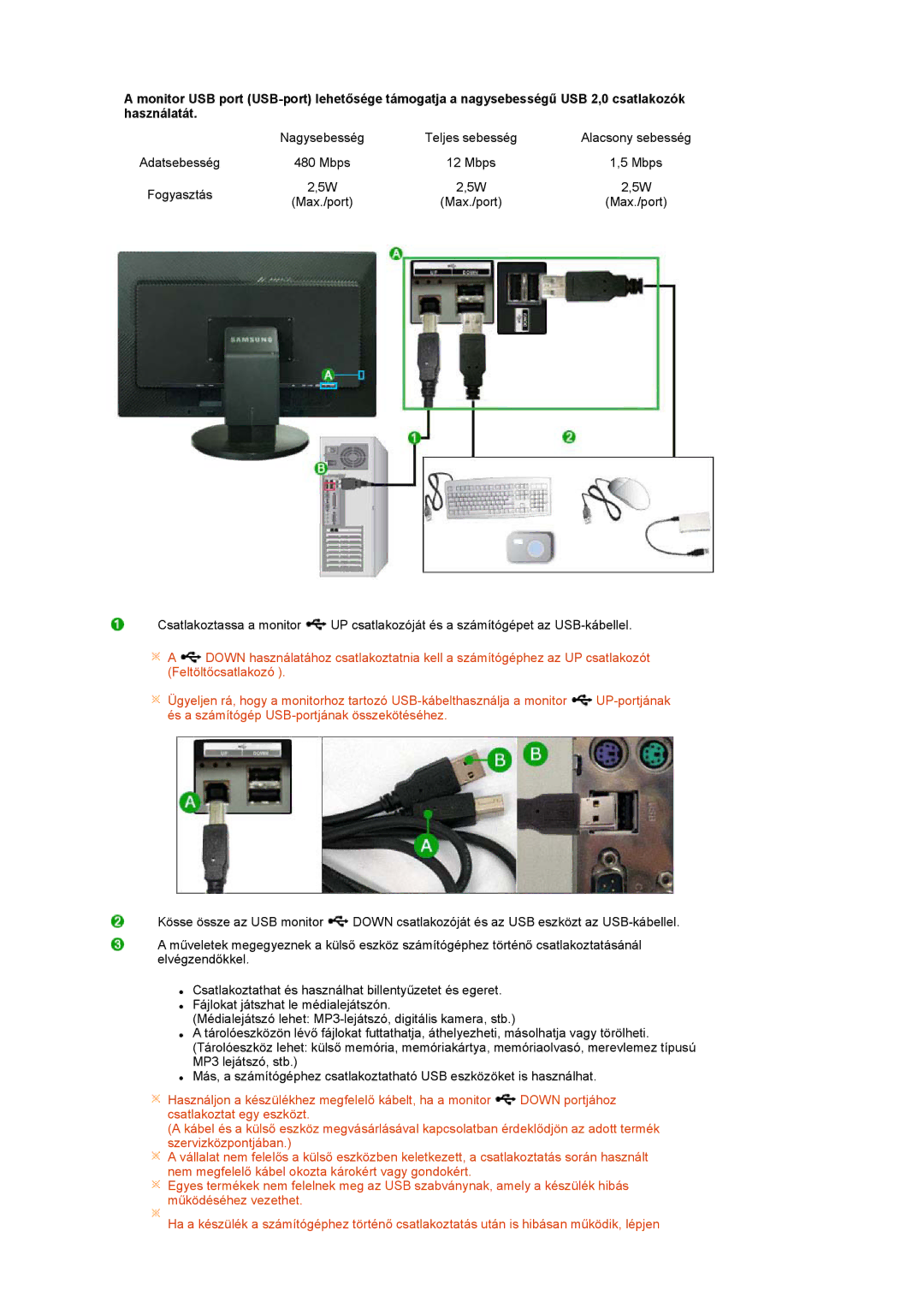 Samsung LS27HUCCBS/EDC, LS27HUCCB/EDC, LS27HUCCSZEDC, LS27HUCCBSEDC manual Nagysebesség Teljes sebesség 