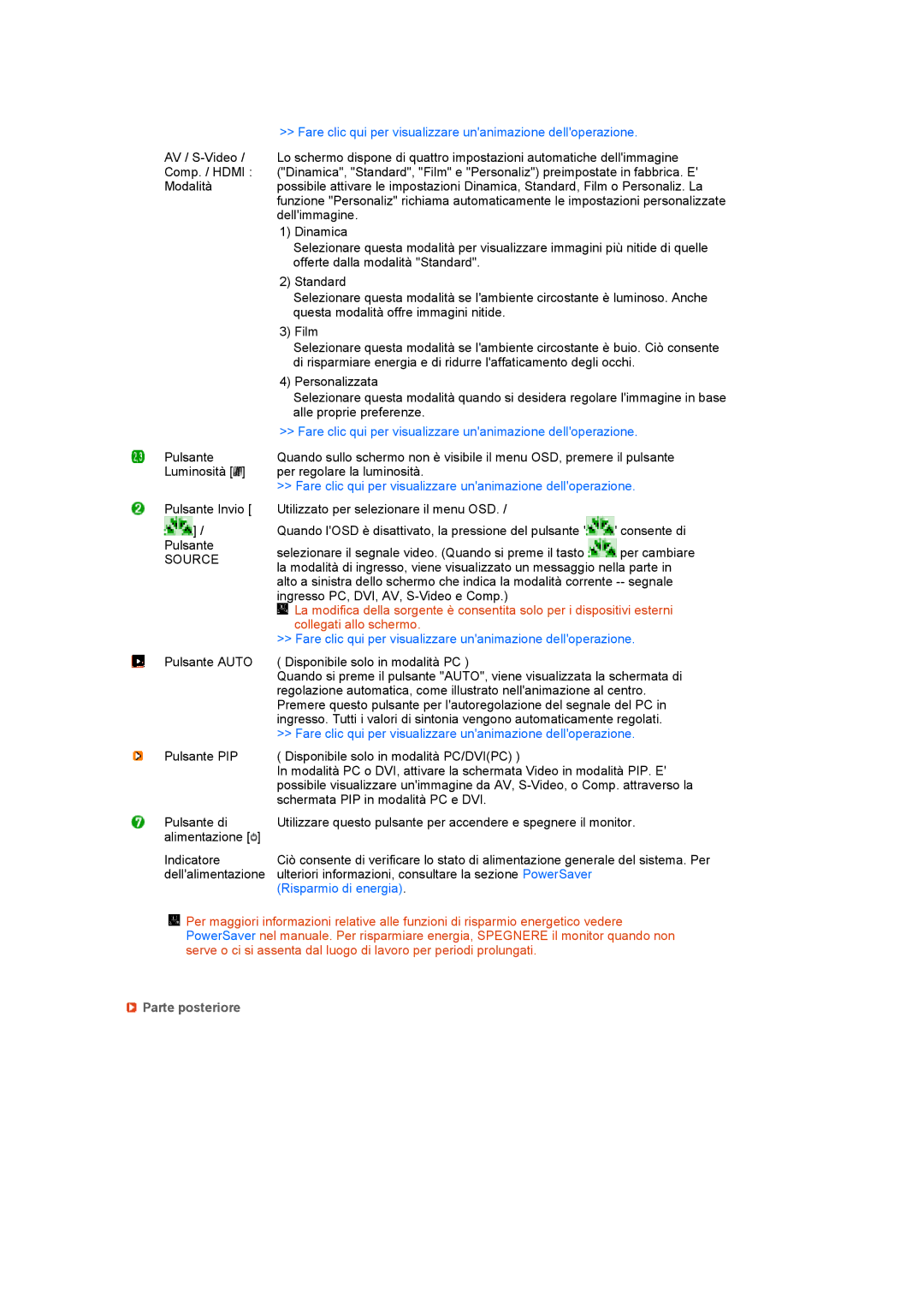 Samsung LS27HUCCBS/EDC, LS27HUCCB/EDC manual Source, Parte posteriore 