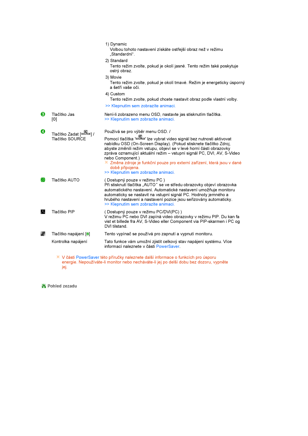 Samsung LS27HUCCBS/EDC, LS27HUCCB/EDC manual Pohled zezadu 