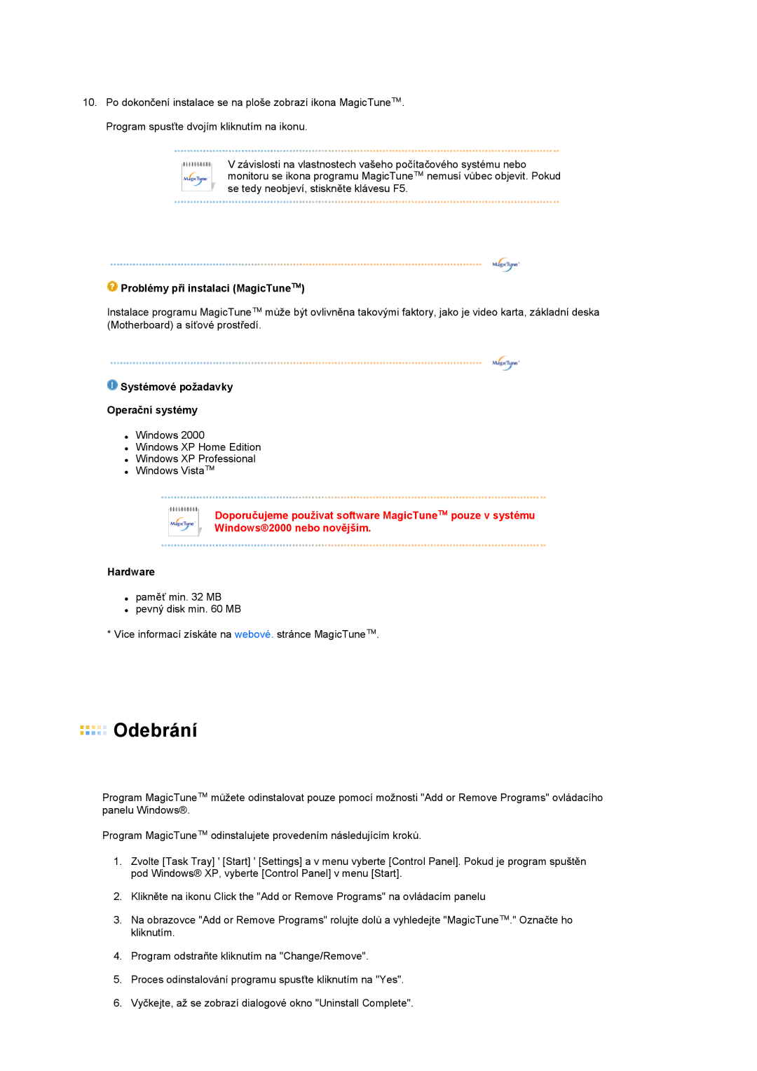 Samsung LS27HUCCBS/EDC, LS27HUCCB/EDC manual Odebrání 