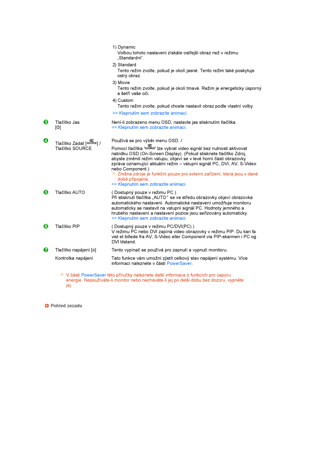 Samsung LS27HUCCBS/EDC, LS27HUCCB/EDC manual Pohled zezadu 