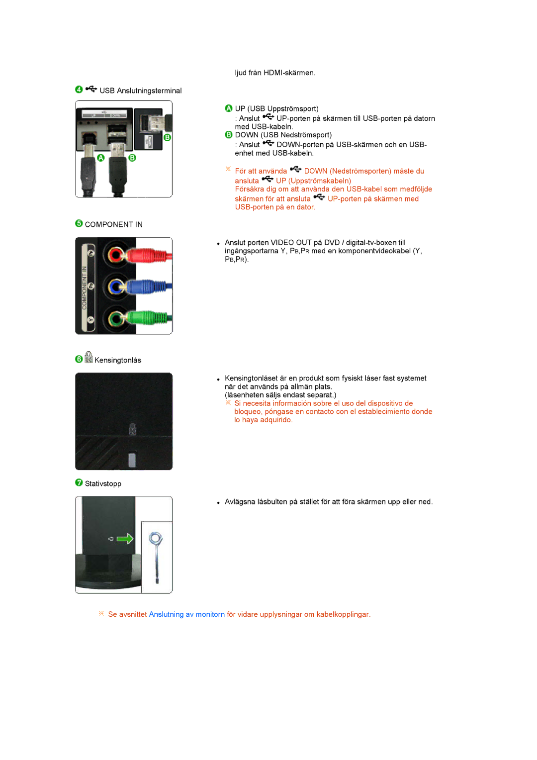 Samsung LS27HUCCB/EDC manual Component 