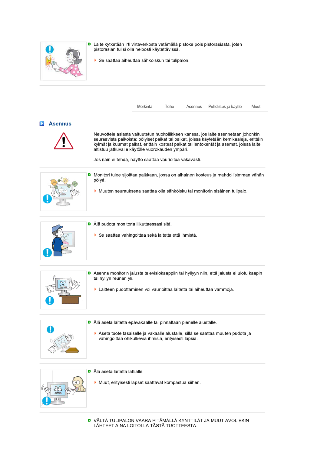 Samsung LS27HUCCB/EDC manual Asennus 