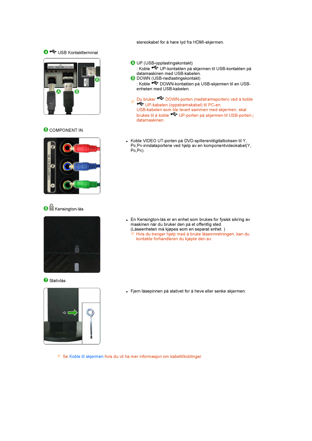 Samsung LS27HUCCB/EDC manual Component 