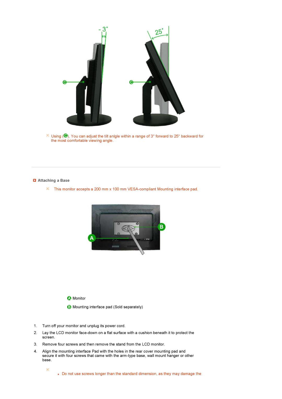 Samsung LS27HUCCBS/EDC, LS27HUCCS/EDC, LS27HUCCB/EDC, LS27HUCCB7/CI, LS27HUCCSZEDC, LS27HUCCBSEDC manual Attaching a Base 