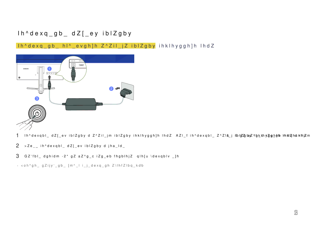 Samsung LS29E790CNS/CI, LS29E790CNS/EN manual Подключение кабеля питания, Далее подключите кабель питания к розетке 