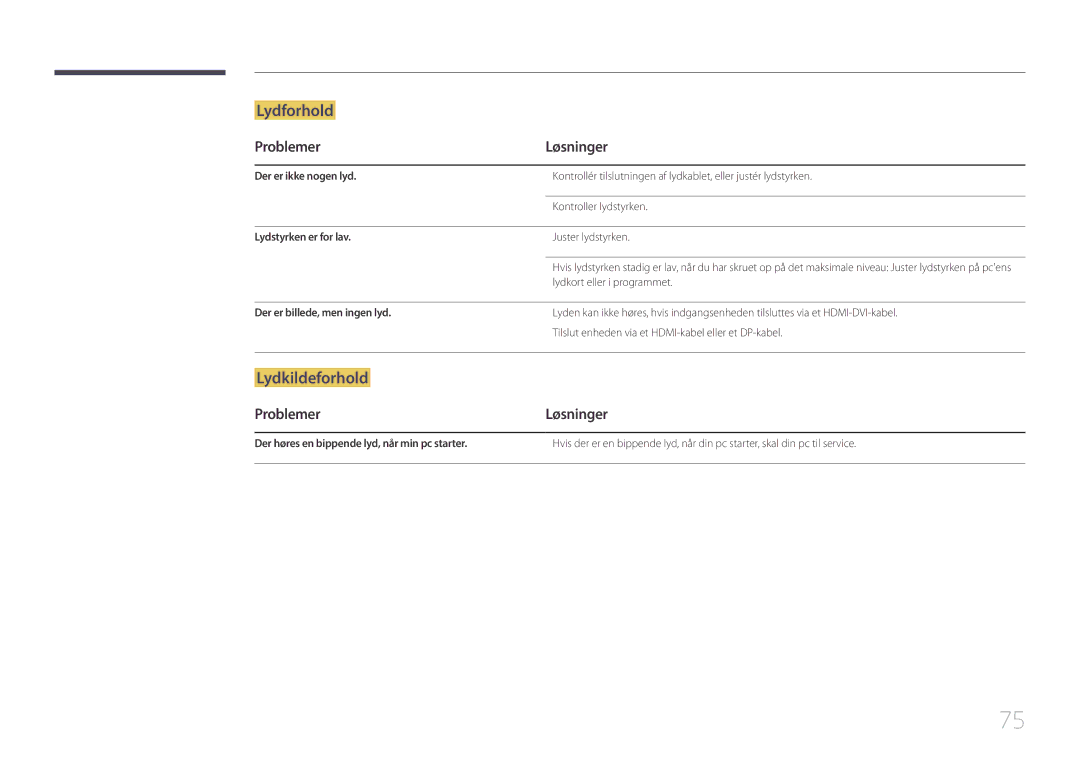 Samsung LS29E790CNS/EN manual Kontroller lydstyrken, Juster lydstyrken, Lydkort eller i programmet 