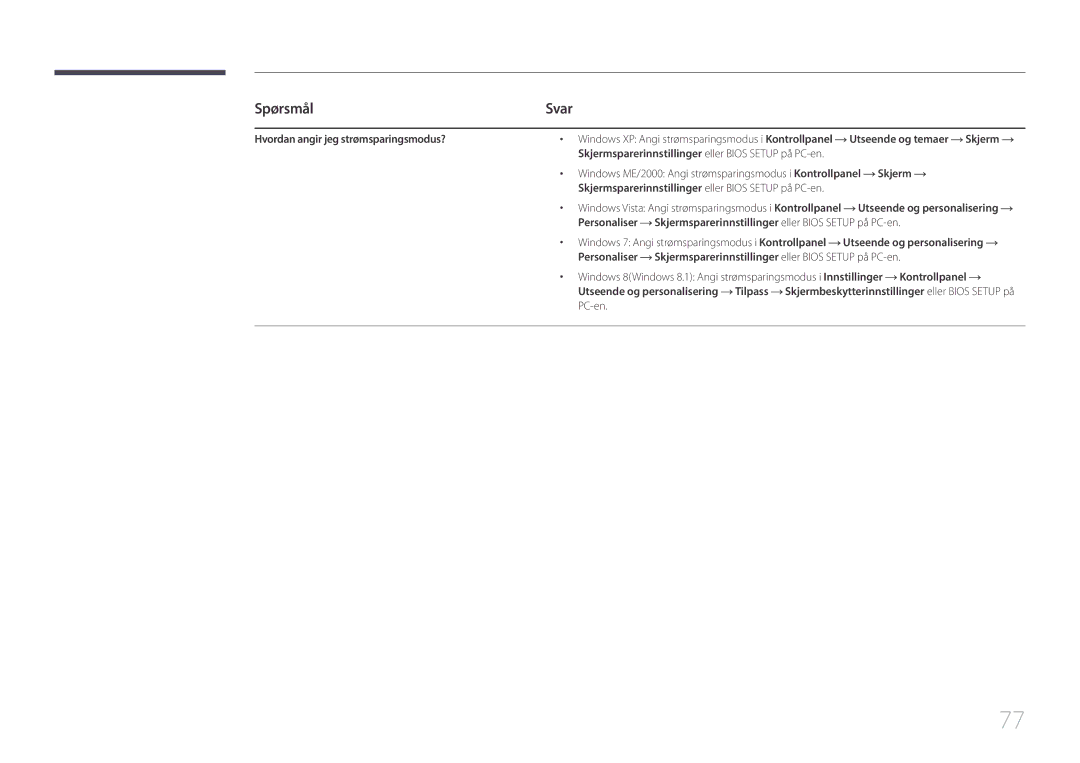 Samsung LS29E790CNS/EN manual Utseende og temaer Skjerm, PC-en 