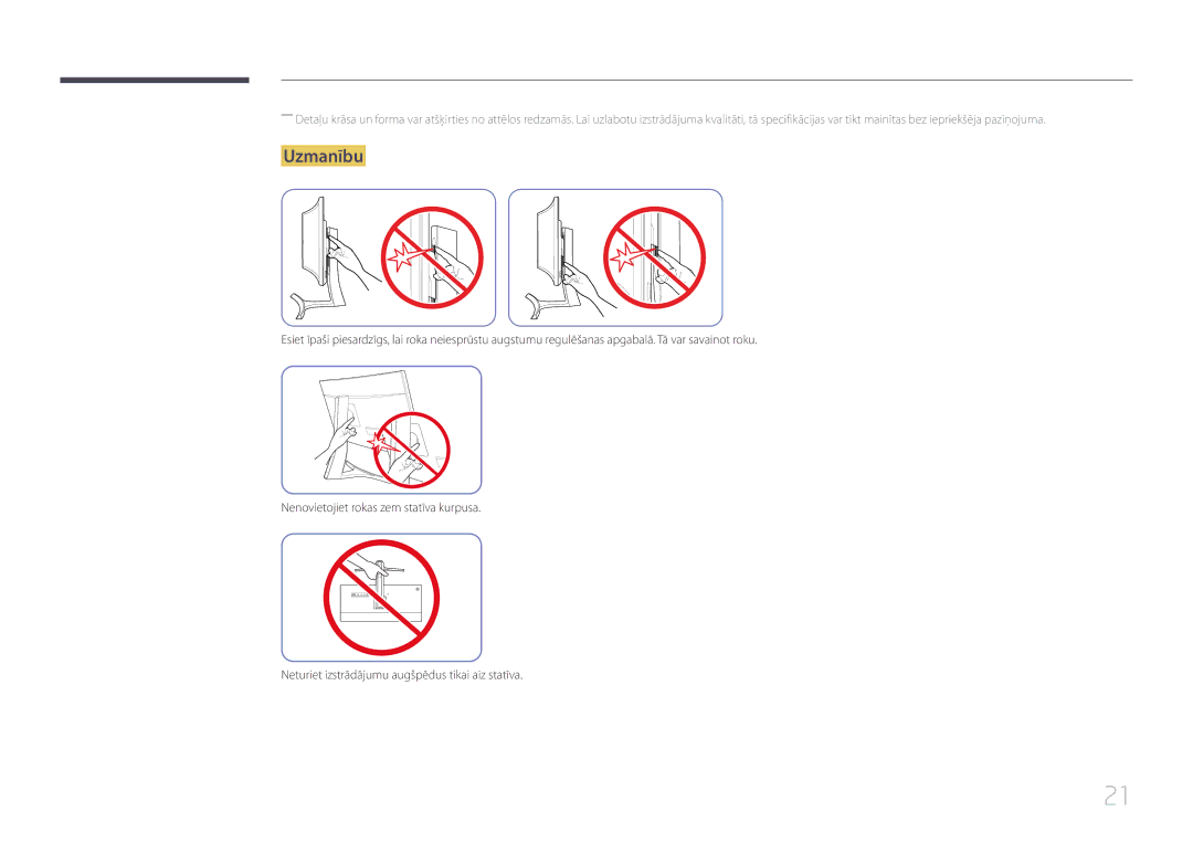 Samsung LS29E790CNS/EN manual Uzmanību 