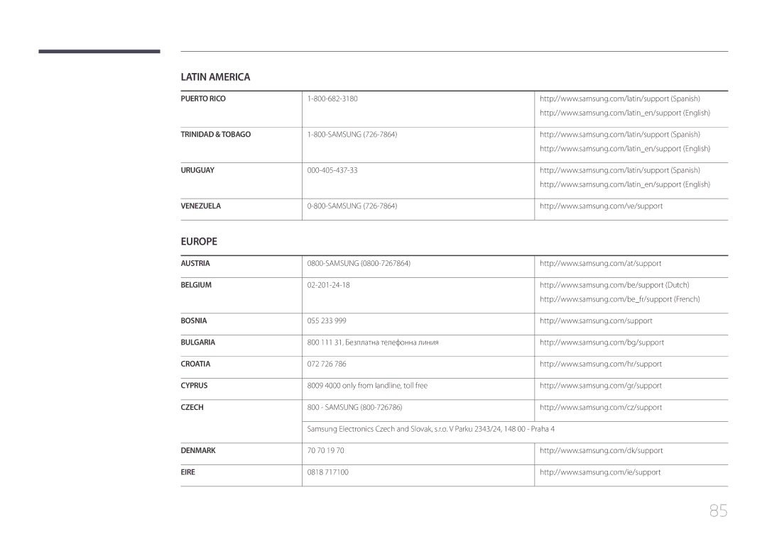 Samsung LS29E790CNS/EN 000-405-437-33, 02-201-24-18, 055 233, 800 111 31, Безплатна телефонна линия, 072 726, 70 70 19 