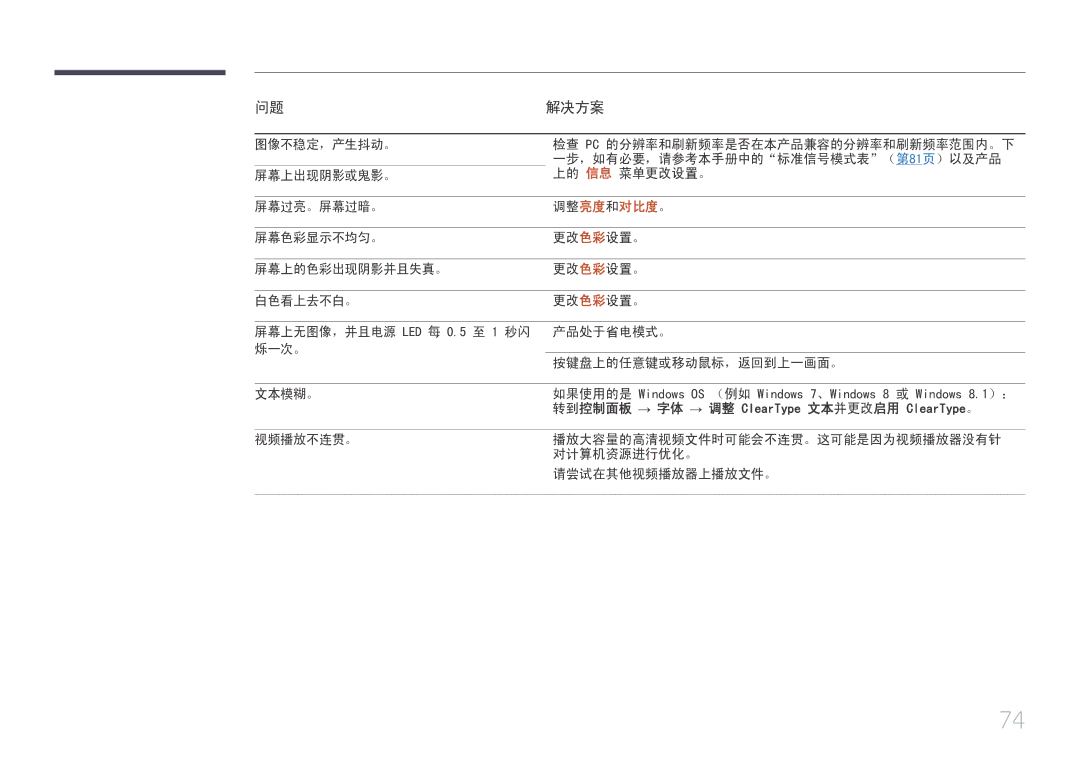 Samsung LS29E790CNS/EN manual 调整亮度和对比度。 