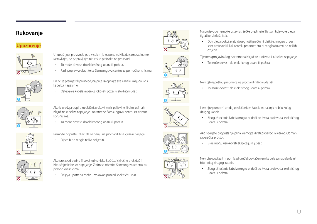 Samsung LS29E790CNS/EN manual Rukovanje 