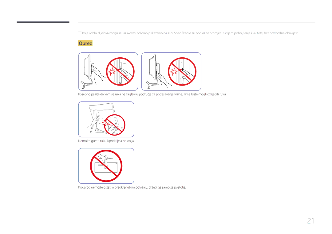 Samsung LS29E790CNS/EN manual Oprez 