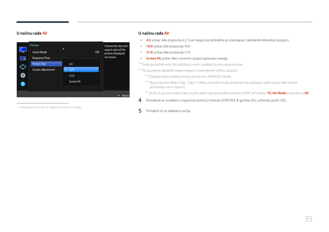 Samsung LS29E790CNS/EN manual ――Digitalni izlazni uređaj povezan je pomoću HDMI/DP kabela 