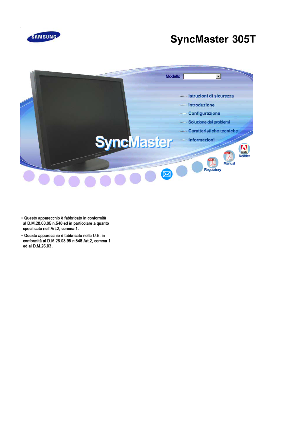 Samsung LS30HUBCB/EDC manual SyncMaster 305T 