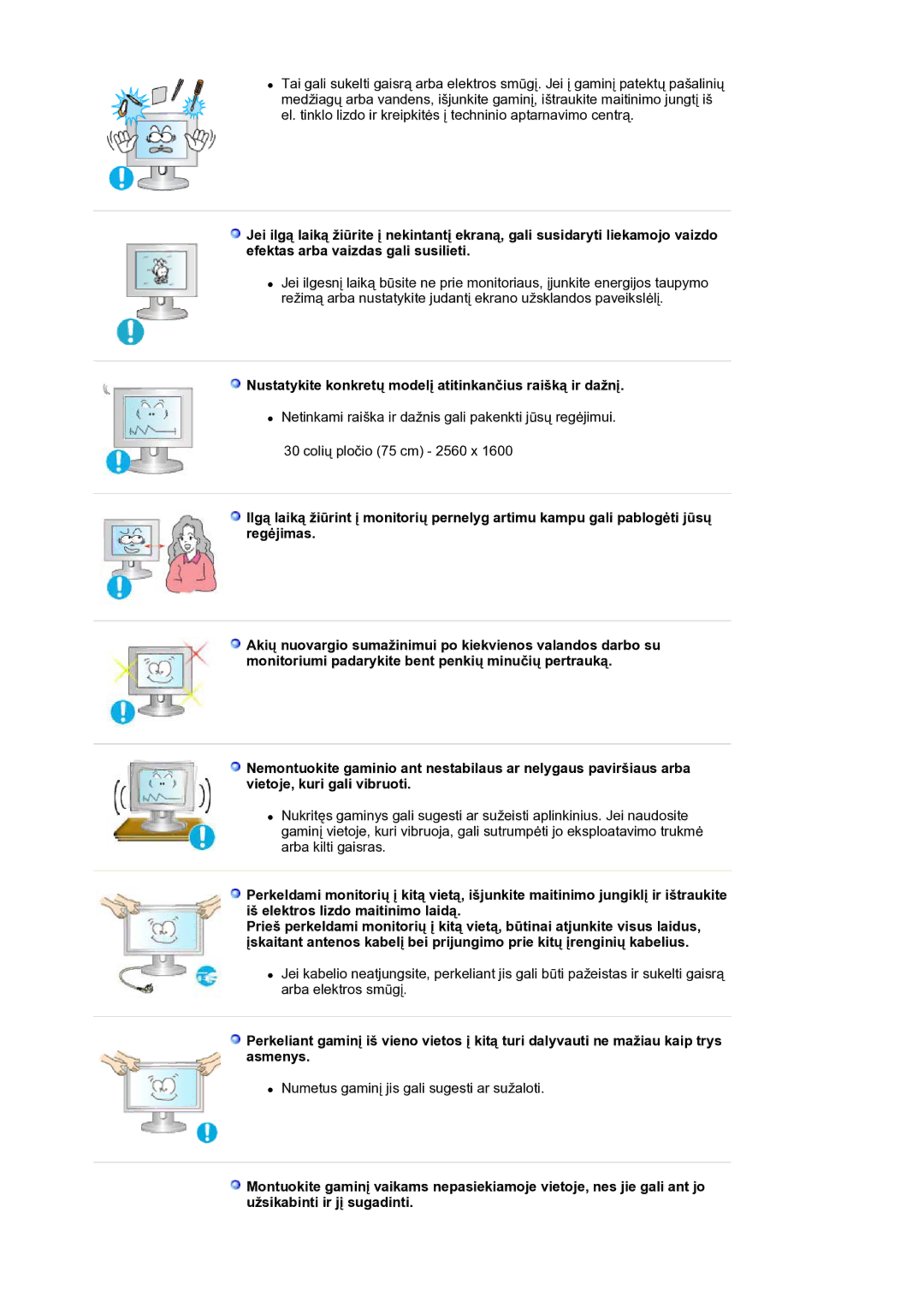 Samsung LS30HUBCB/EDC manual Nustatykite konkretų modelį atitinkančius raišką ir dažnį 