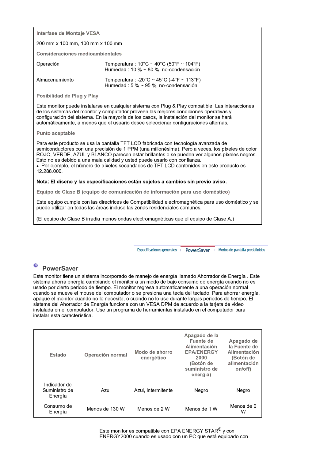 Samsung LS30HUXCB/EDC manual PowerSaver 