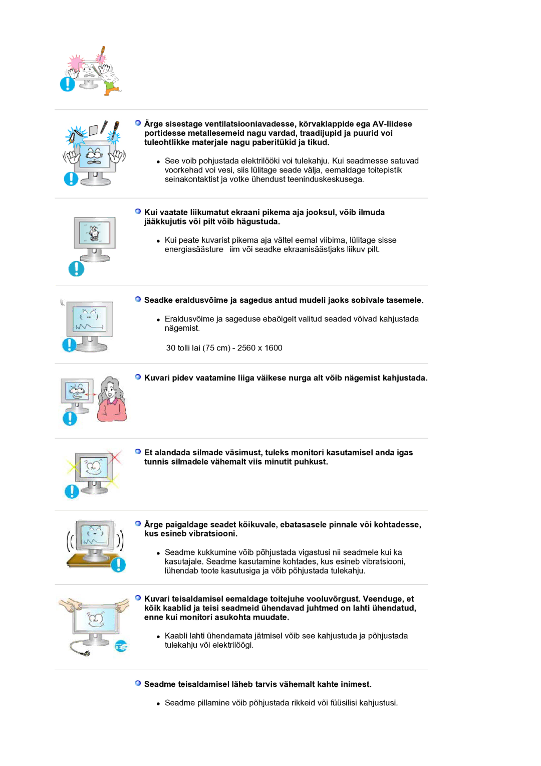 Samsung LS30HUXCB/EDC manual Seadme teisaldamisel läheb tarvis vähemalt kahte inimest 