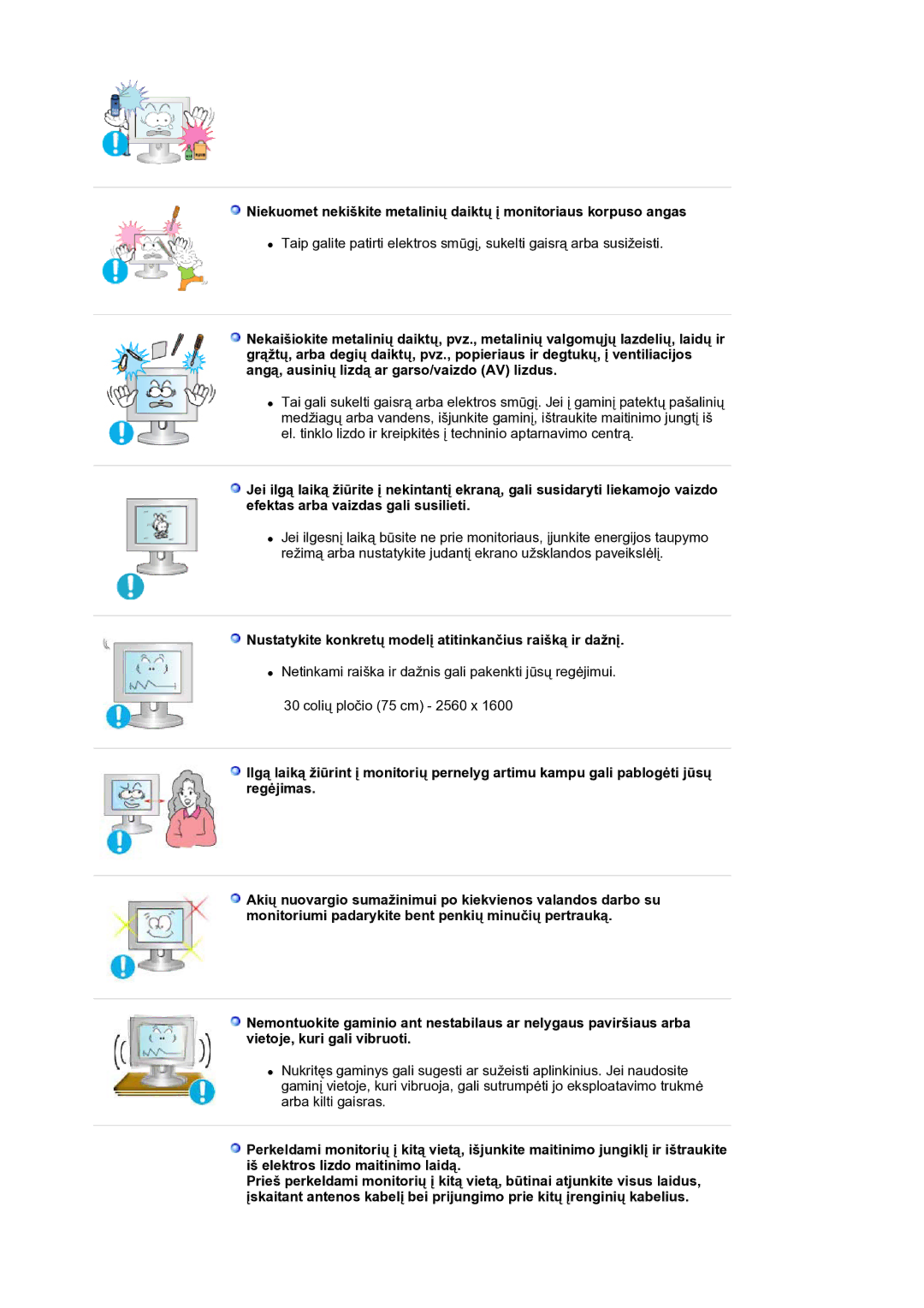 Samsung LS30HUXCB/EDC manual Nustatykite konkretų modelį atitinkančius raišką ir dažnį 