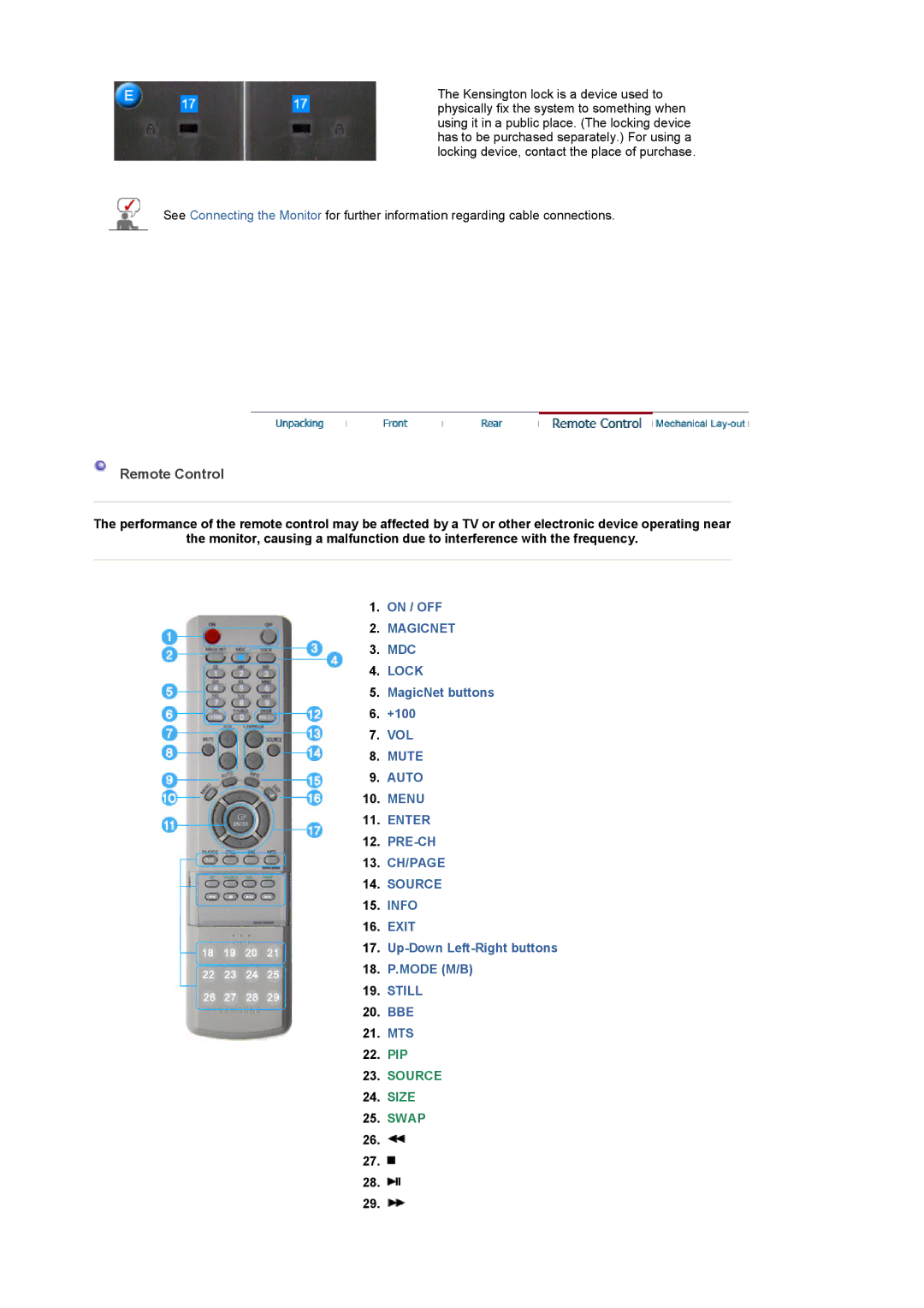 Samsung LS32BEPNB/XSE, LS32BEPNS/EDC, LS32BEPNB/XSA, LS32BEPNS/ILC manual Remote Control, Still 