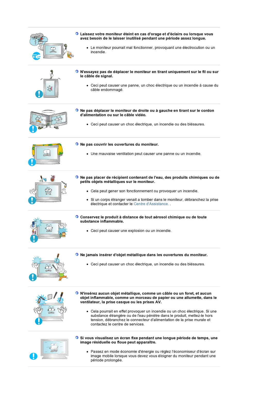 Samsung LS32BEPNS/EDC manual Ne pas couvrir les ouvertures du moniteur 