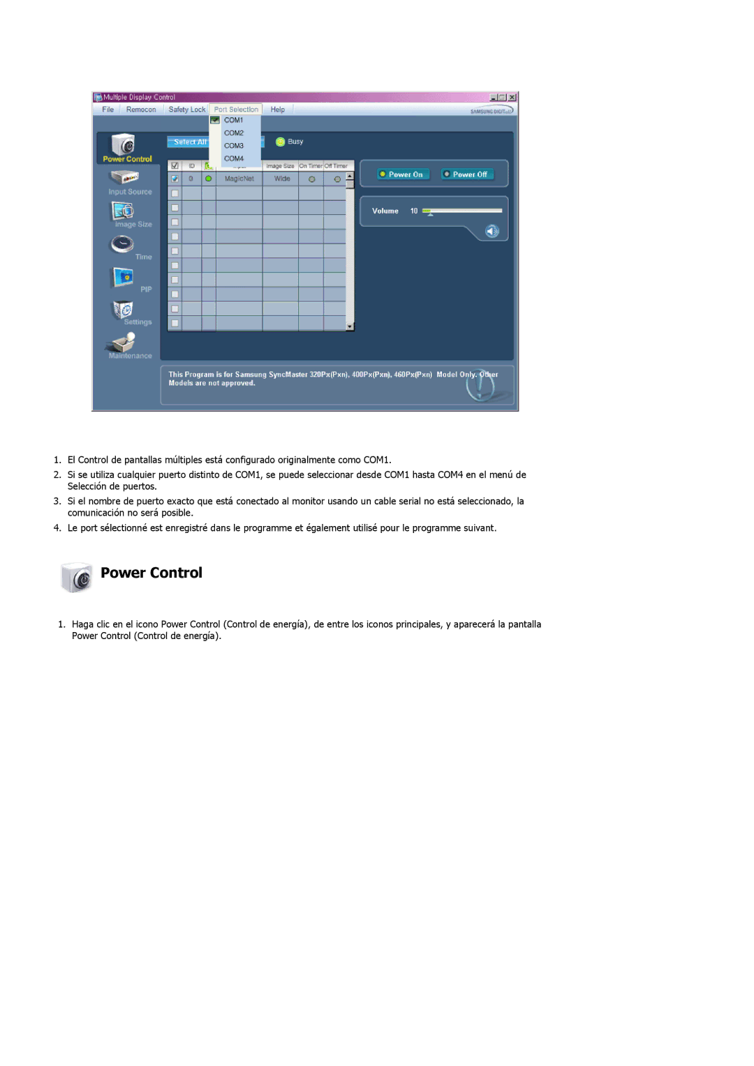 Samsung LS32BHYNS/EDC, LS32BHLNB/EDC, LS32BHLNS/EDC, LS32BHPNS/EDC, LS32BHRNS/EDC manual Power Control 