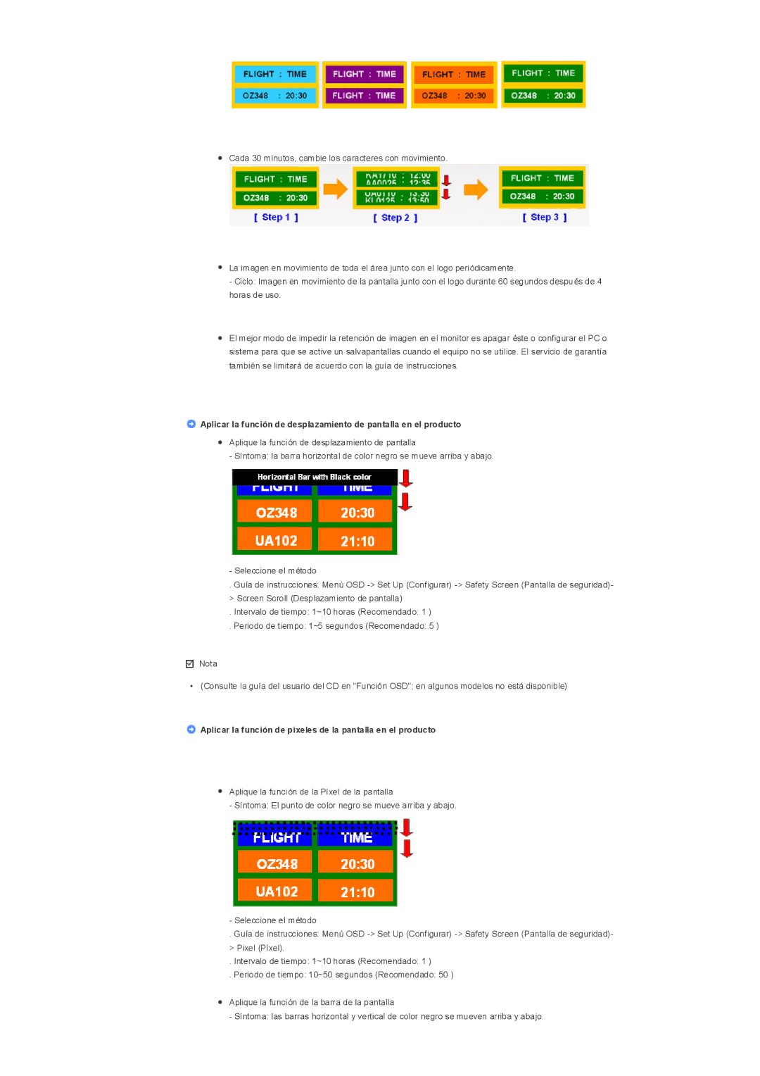 Samsung LS32BHRNS/EDC, LS32BHLNB/EDC, LS32BHLNS/EDC manual Aplicar la función de píxeles de la pantalla en el producto 