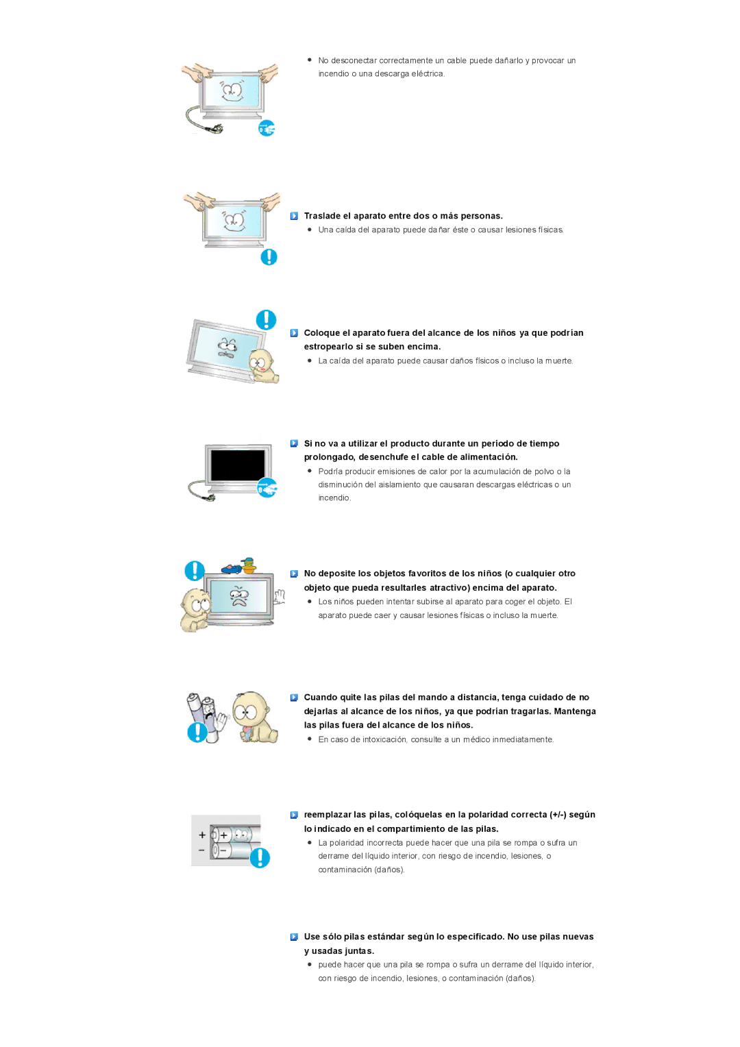 Samsung LS32BHRNS/EDC, LS32BHLNB/EDC, LS32BHLNS/EDC, LS32BHYNS/EDC manual Traslade el aparato entre dos o más personas 