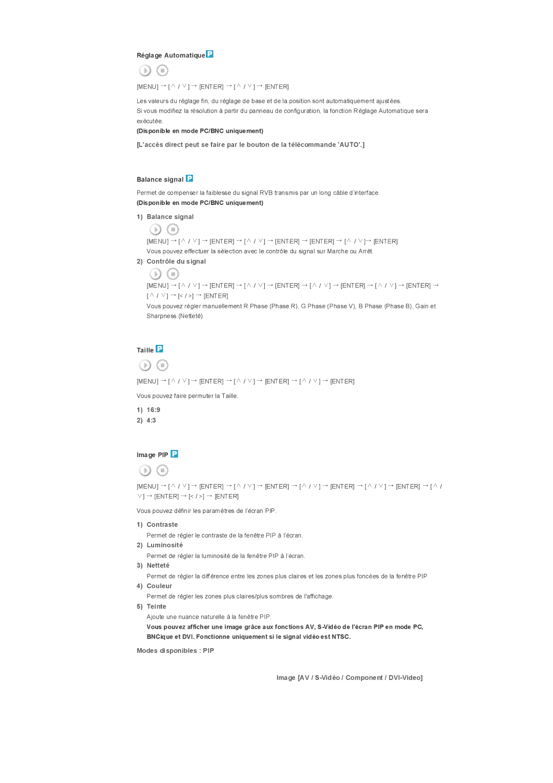 Samsung LS32BHRNB/EDC, LS32BHLNBF/EDC, LS32BHLNB/EDC manual Balance signal, Contrôle du signal, 169, Netteté, Couleur, Teinte 