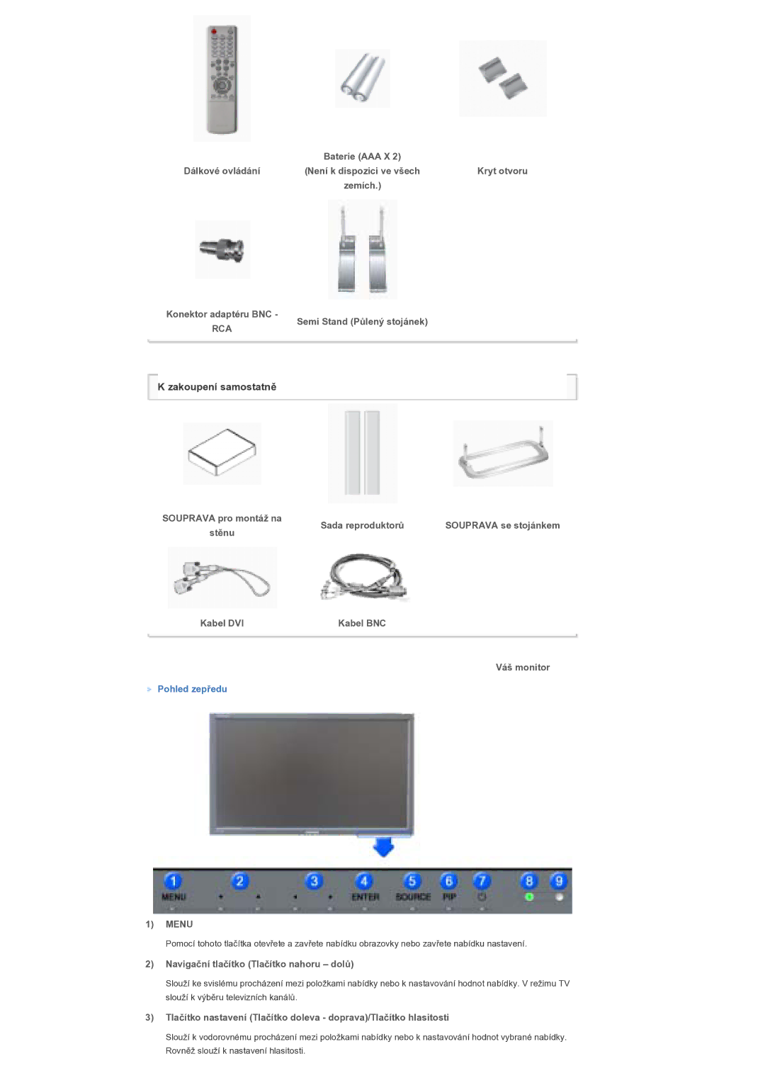 Samsung LS32BHLNS/EDC, LS32BHPNS/EDC, LS32BHRNS/EDC manual Rca, Menu 