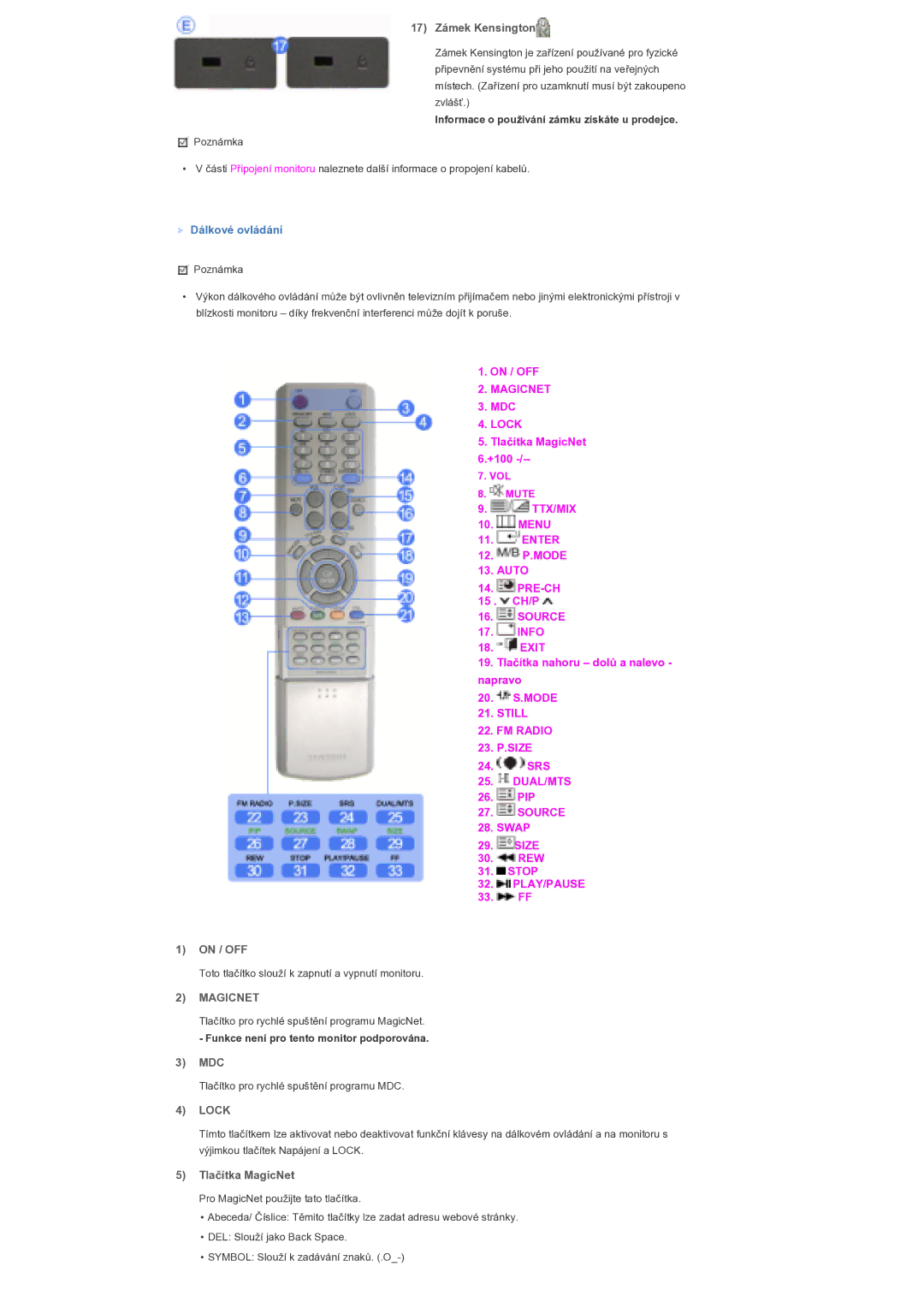 Samsung LS32BHLNS/EDC, LS32BHPNS/EDC, LS32BHRNS/EDC manual Magicnet, Lock 