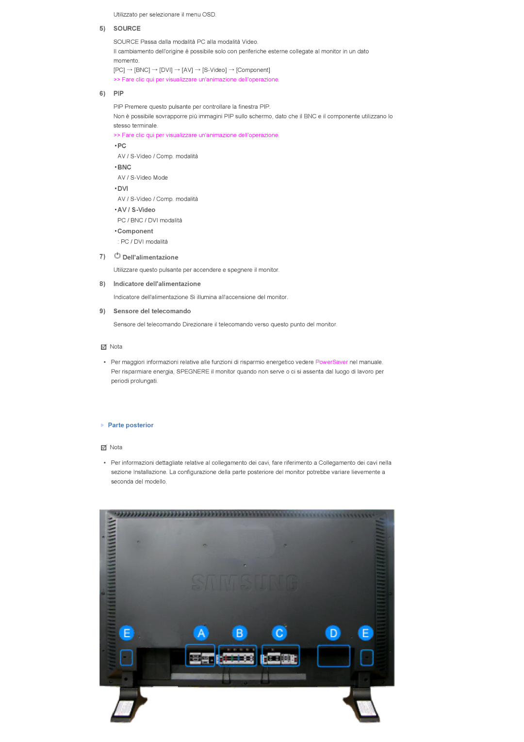 Samsung LS32BHLNS/EDC, LS32BHYNS/EDC, LS32BHPNS/EDC, LS32BHRNS/EDC manual Source, Bnc, Dvi 