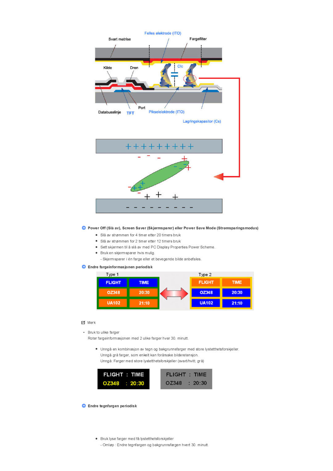 Samsung LS32BHYNS/EDC, LS32BHLNS/EDC, LS32BHPNS/EDC manual Endre fargeinformasjonen periodisk, Endre tegnfargen periodisk 